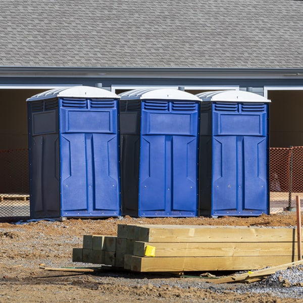 is there a specific order in which to place multiple portable toilets in Hull WI